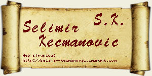 Selimir Kecmanović vizit kartica